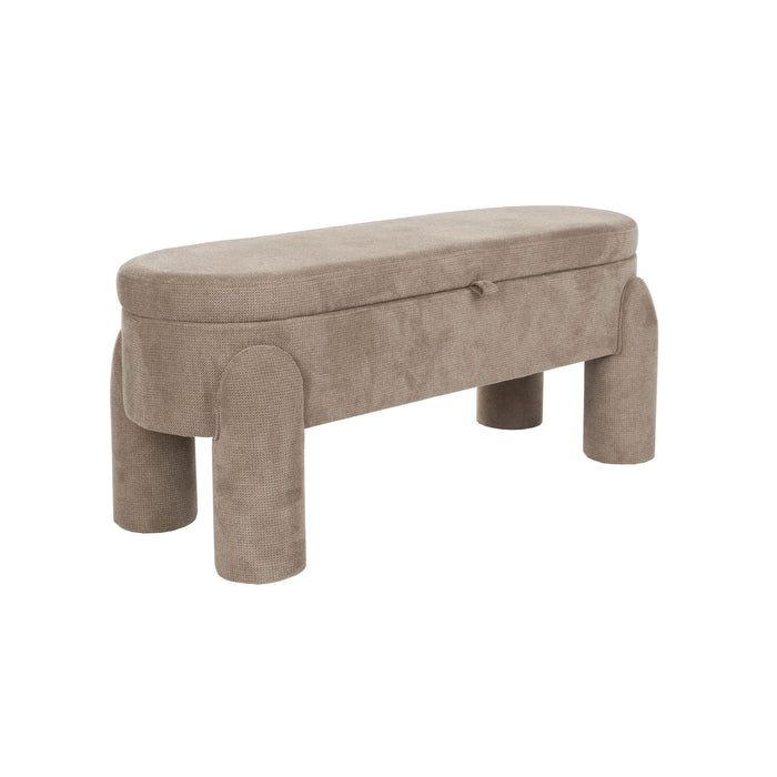 Housecraft Living Orly Bankje met opbergruimte 113 cm - Grijs