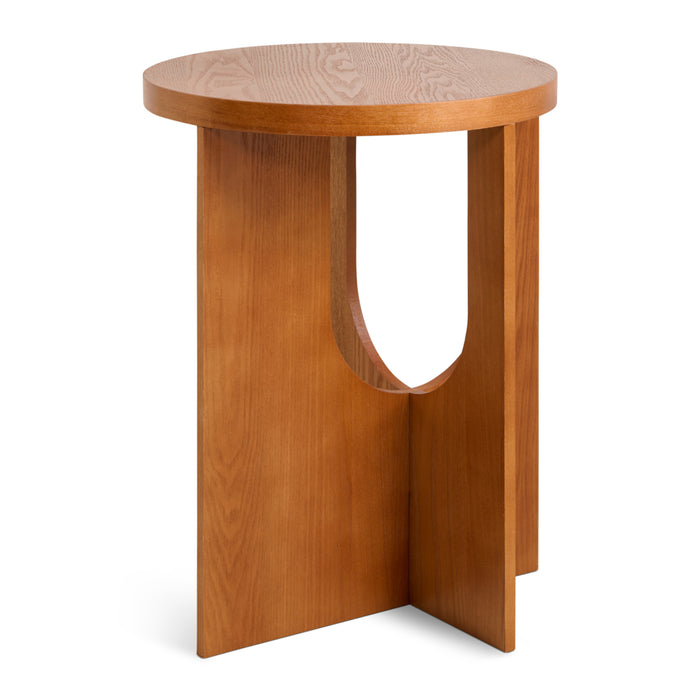 by fonQ Bulla Bijzettafel - Ø 40 cm - Walnoot