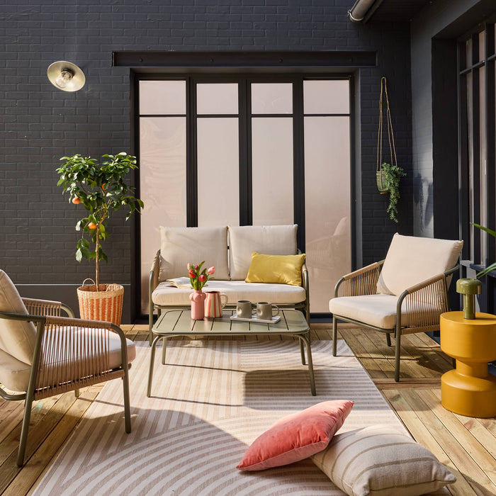 sweeek - Loungeset van staal, 4 personen