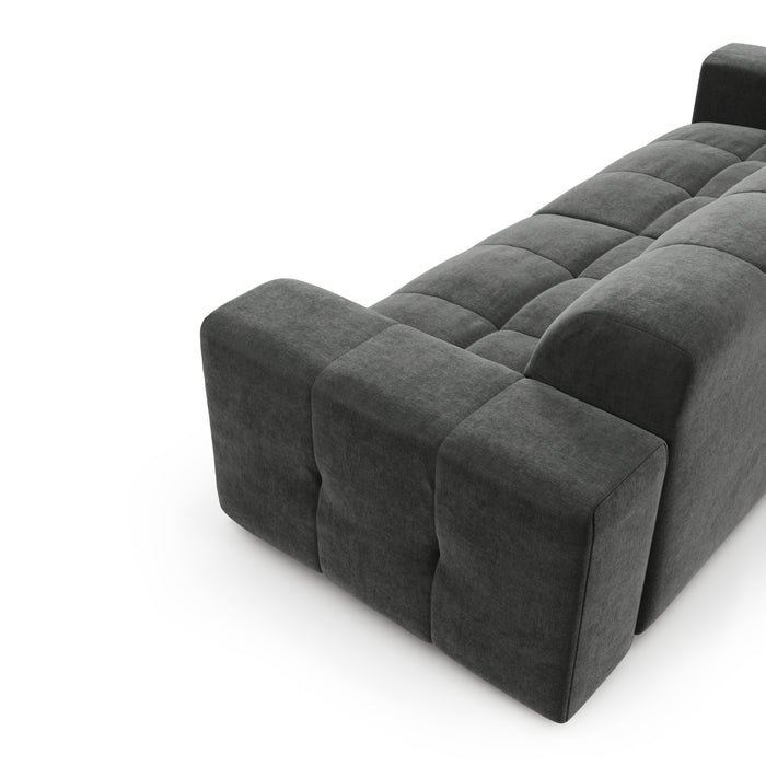 4-zits grafietgrijze fluwelen bank 230cm