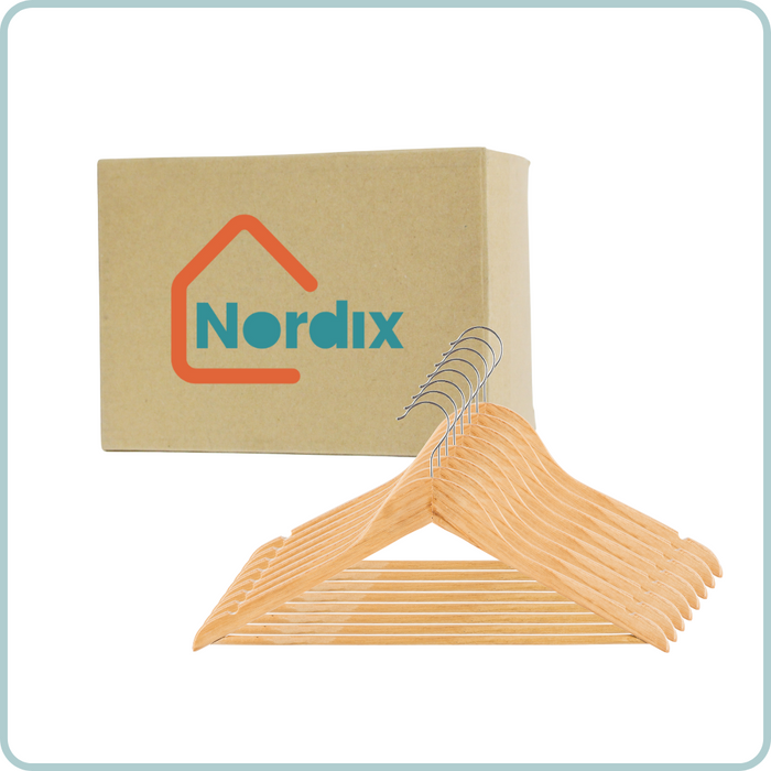 Nordix Kledinghangers Set 96 stuks Hout Kleerhangers