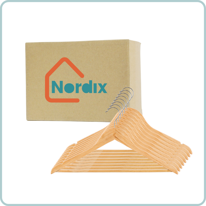 Nordix Kledinghangers Set 48 stuks Hout Kleerhangers