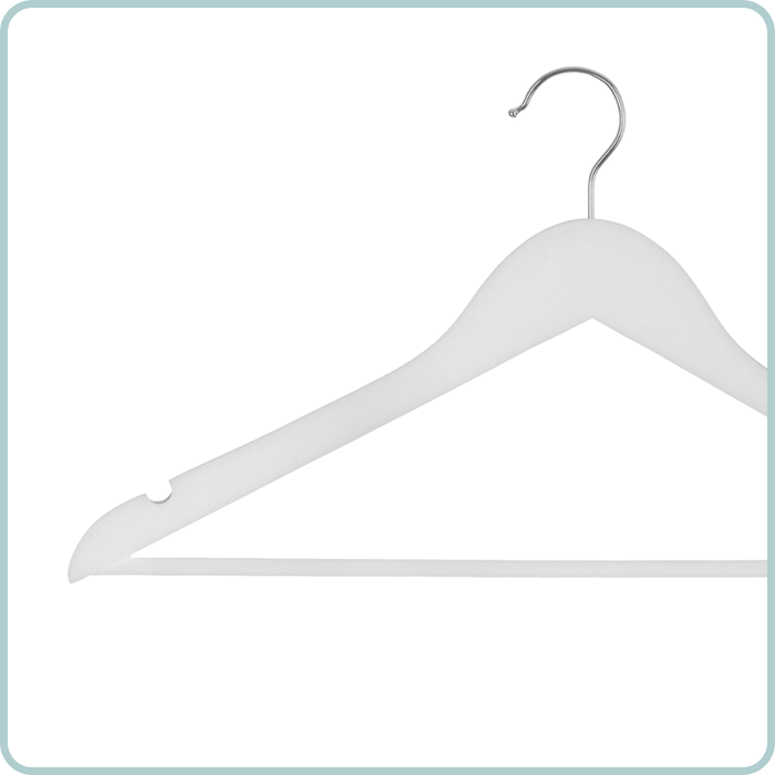 Nordix Kledinghangers Set 5 stuks Wit Hout Kleerhangers