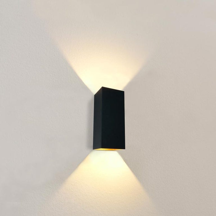 Artdelight Wandlamp Dante 2 XL Zwart - Goud GU10 Up & Downlight