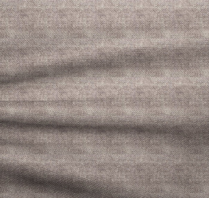 Hoekbank links in taupekleurig fluweel, 310 cm