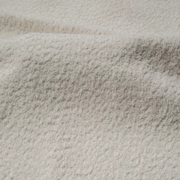 5-zits rechter hoekbank met boxzitting bouclette crème