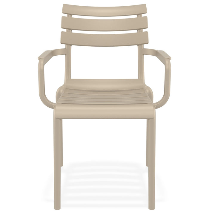 ALTEREGO FLORA Tuinstoel met armleuningen - Taupekleur