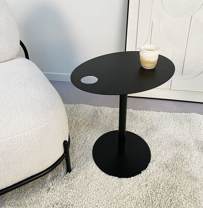 ALTEREGO MASA Ovale bijzettafel - Zwart