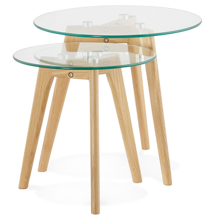 ALTEREGO LOVYOU Ronde nesttafel - Transparant