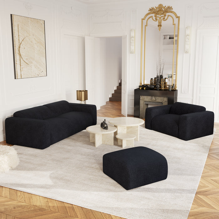 4-zits fluwelen bank met antracietkleurig patroon