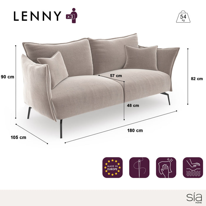 3-zits fluwelen bank met smaragdgroen patroon