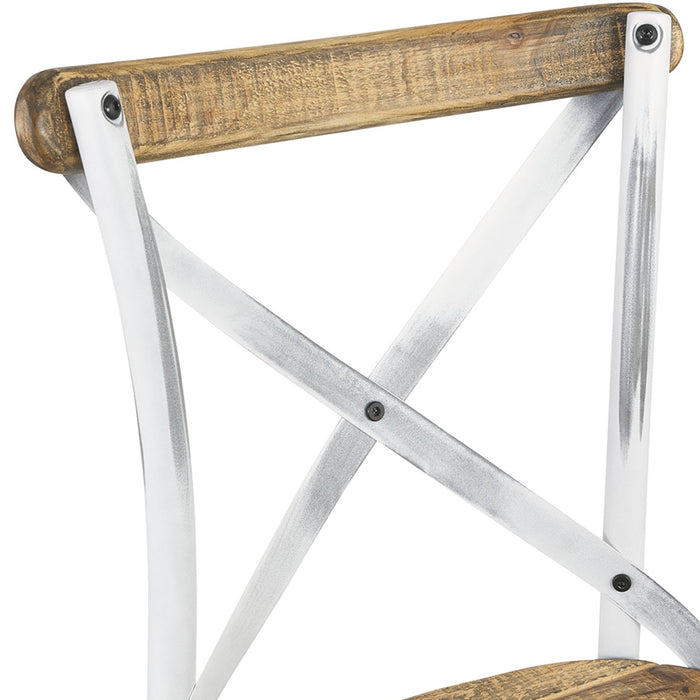 Alterego Ranch - Houten Keukenstoel - Oude Walnoot - 50x47x89cm