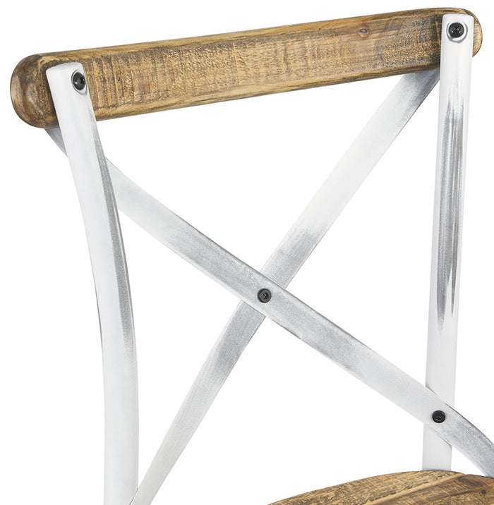 Alterego Ranch - Houten Keukenstoel - Oude Walnoot - 50x47x89cm