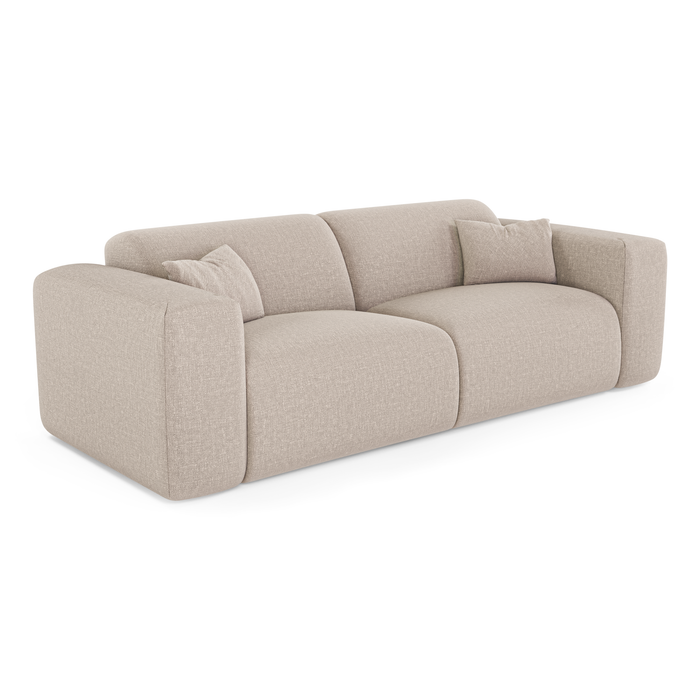 Express slaapbank dunlopillo 160cm beige geweven stof