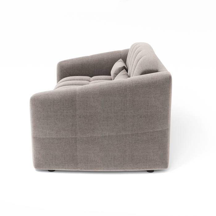 Express slaapbank dunlopillo fluweel taupe 140cm