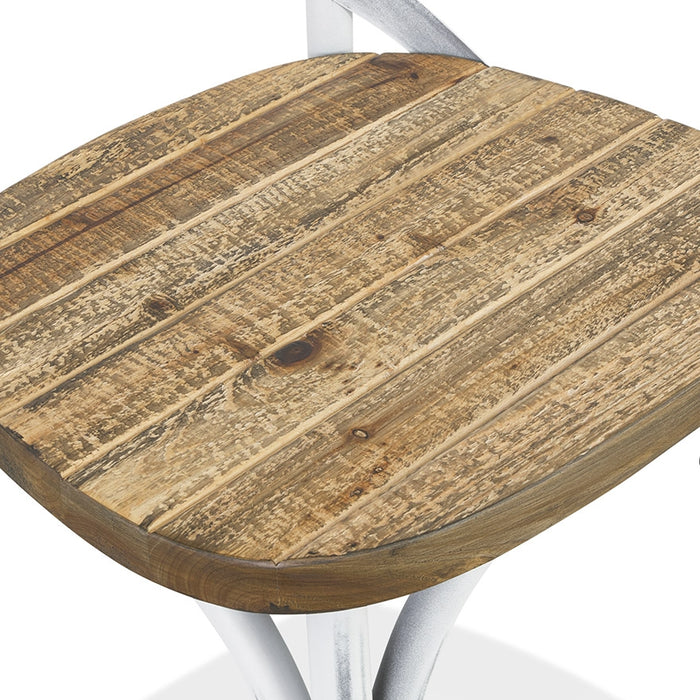 Alterego Ranch - Houten Keukenstoel - Oude Walnoot - 50x47x89cm