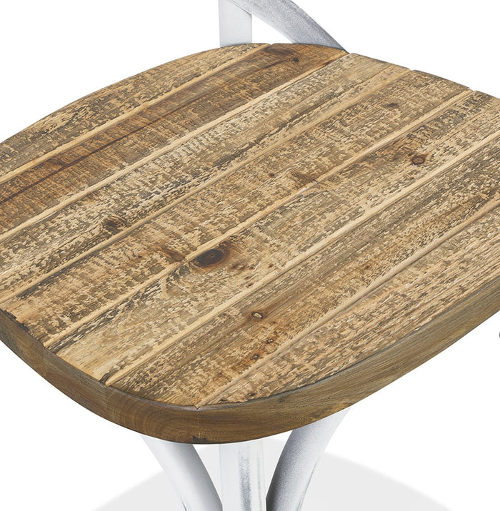 Alterego Ranch - Houten Keukenstoel - Oude Walnoot - 50x47x89cm