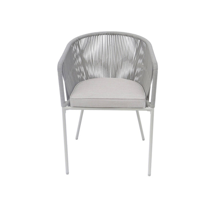 sweeek - Tuinstoel van touw en gegalvaniseerd staal (set van 2)