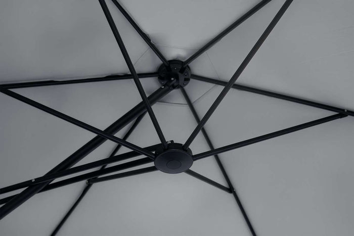 Feel Furniture - Zweefparasol - 3 Meter - Lichtgrijs