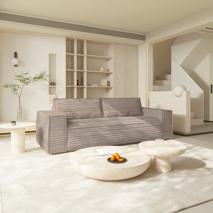 Express slaapbank dunlopillo XXL taupe corduroy 160cm