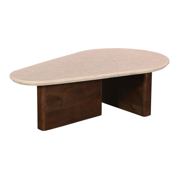 Giga Meubel - Salontafel Marmer Donkerbruin - 120x70x38cm - Ayla
