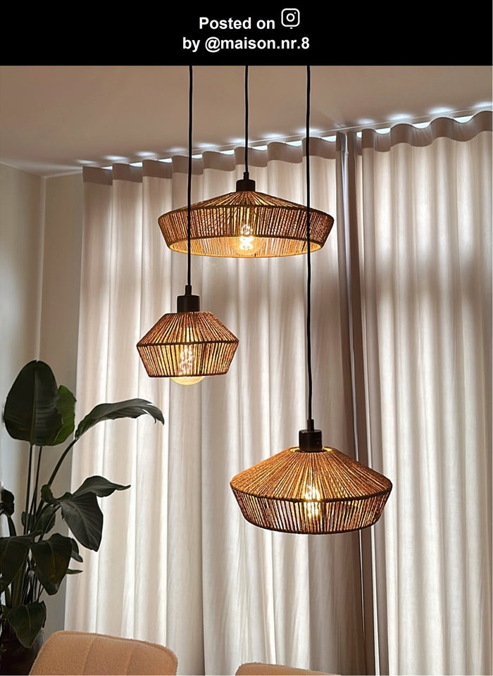 Lucide YUNKAI Hanglamp - Naturel