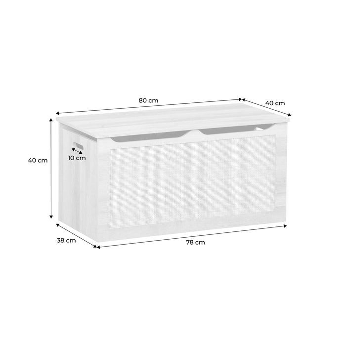 sweeek - Speelgoedkist, L80 x B40 x H40cm