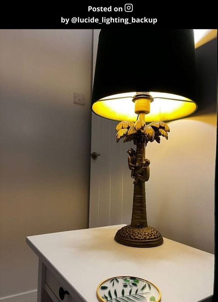 Lucide EXTRAVAGANZA COCONUT Tafellamp - Mat Goud | Messing