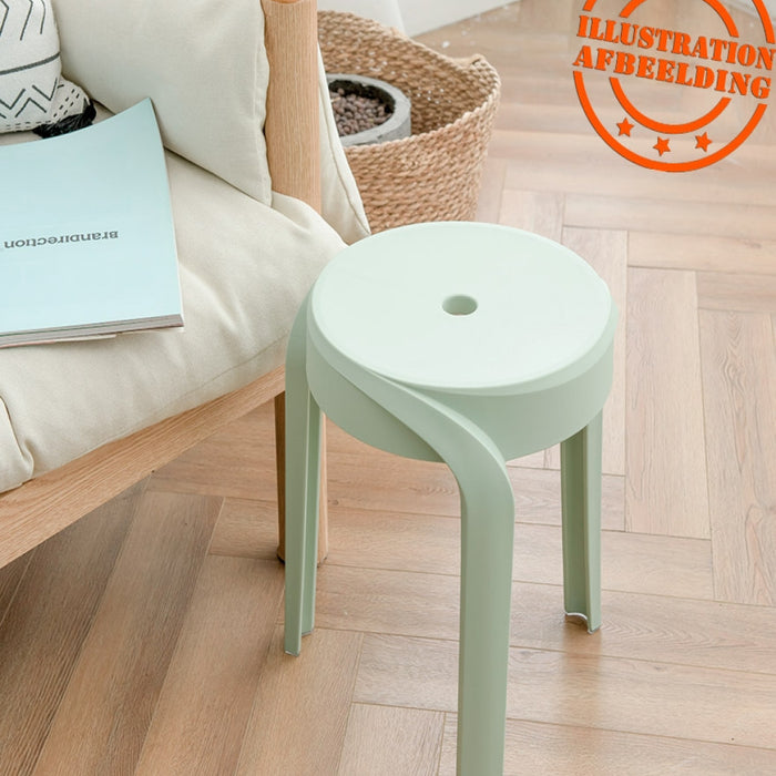 ALTEREGO POMPA Stapelbare lage kruk - Groen
