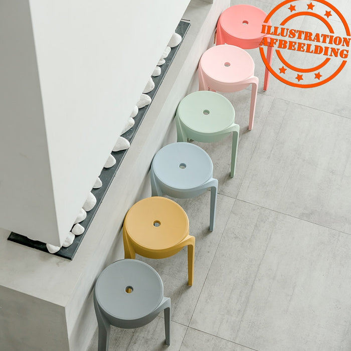 ALTEREGO POMPA Stapelbare lage kruk - Groen