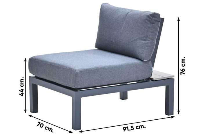 Garden Impressions Aurora loungestoel - donker grijs