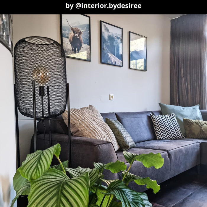 Lucide MESH Vloerlamp - Zwart