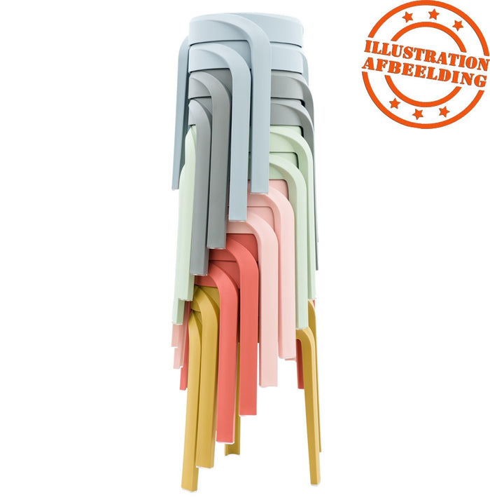 ALTEREGO POMPA Stapelbare lage kruk - Wit