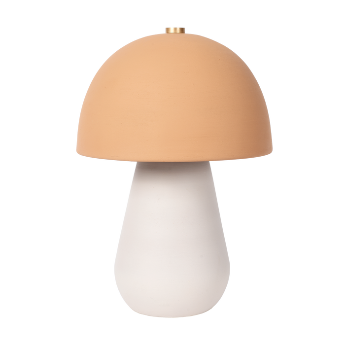 Atmooz Sacha Tafellamp - 25x25x38 cm - Wit|Terracotta