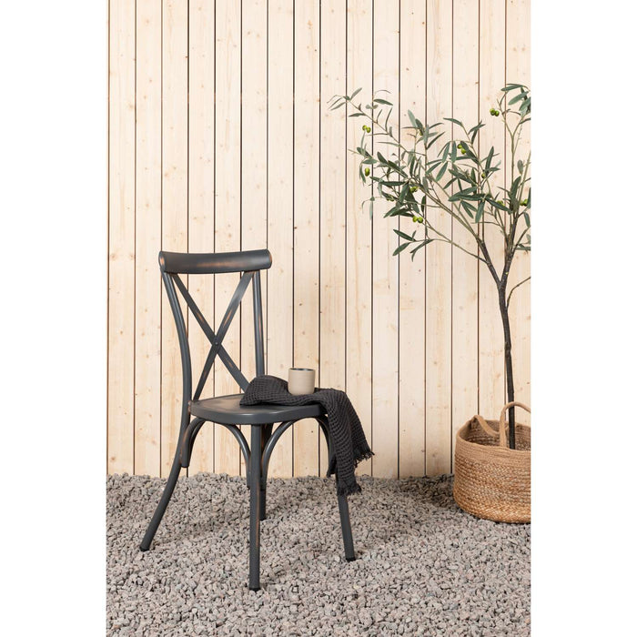 Venture Home Tablas Eetkamerstoel 48 x 88 x 48 - Donkergrijs - 2-pack