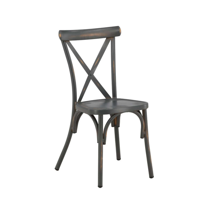 Venture Home Tablas Eetkamerstoel 48 x 88 x 48 - Donkergrijs - 2-pack