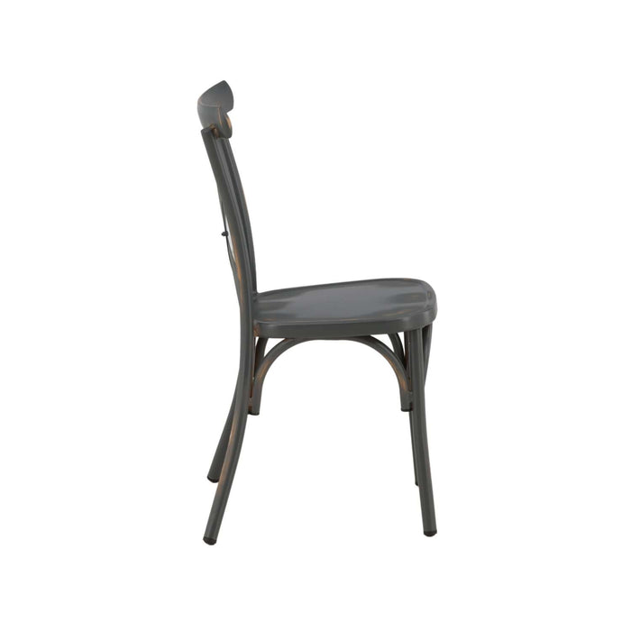 Venture Home Tablas Eetkamerstoel 48 x 88 x 48 - Donkergrijs - 2-pack