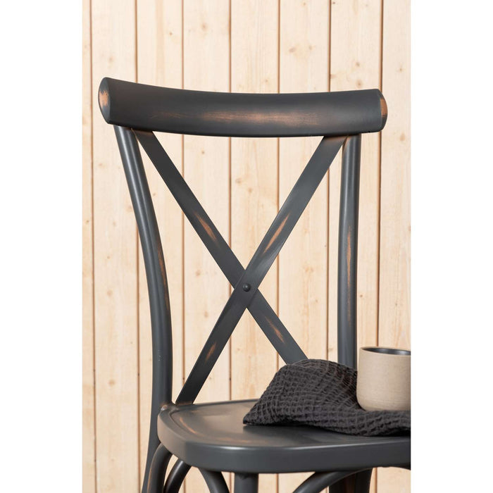 Venture Home Tablas Eetkamerstoel 48 x 88 x 48 - Donkergrijs - 2-pack