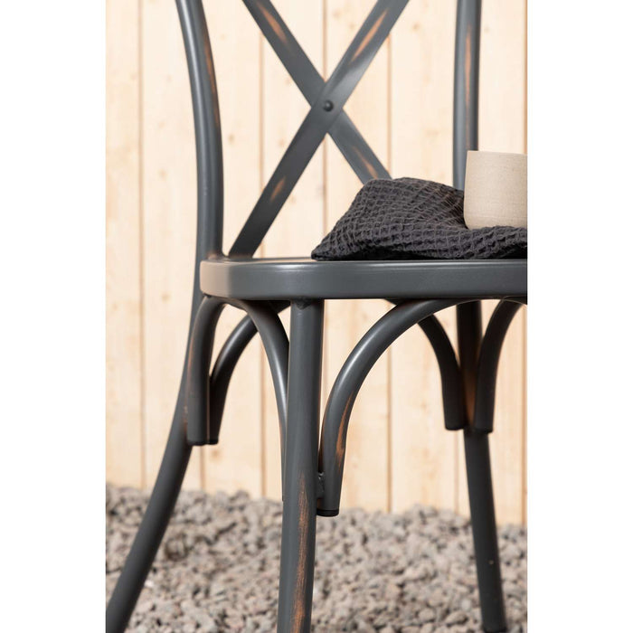 Venture Home Tablas Eetkamerstoel 48 x 88 x 48 - Donkergrijs - 2-pack