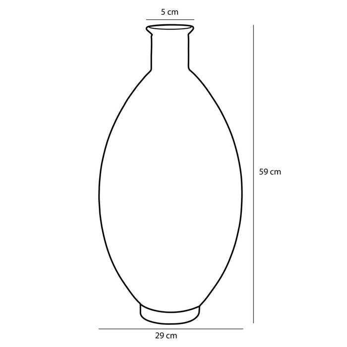 Mica Decorations Firenza Fles Vaas - H59 x Ø29 cm - Oker