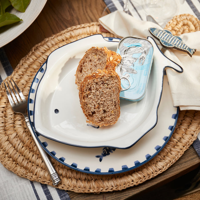 Riviera Maison Servetring Blauw, Wit - Como Catch Tafelring