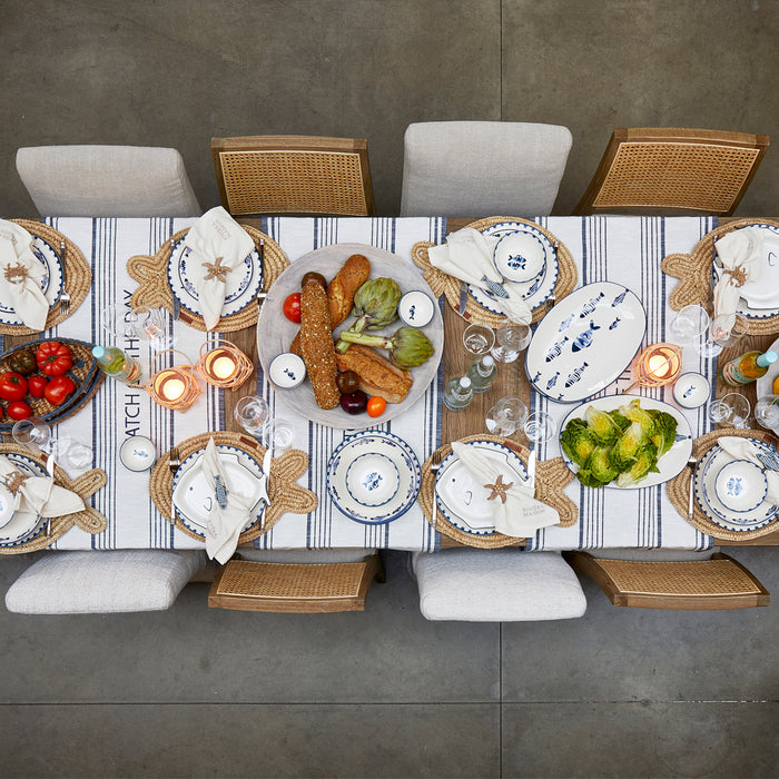 Riviera Maison Servetring Blauw, Wit - Como Catch Tafelring