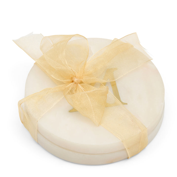 Riviera Maison Onderzetters Wit, Goud - RM Marble Glasonderzetters