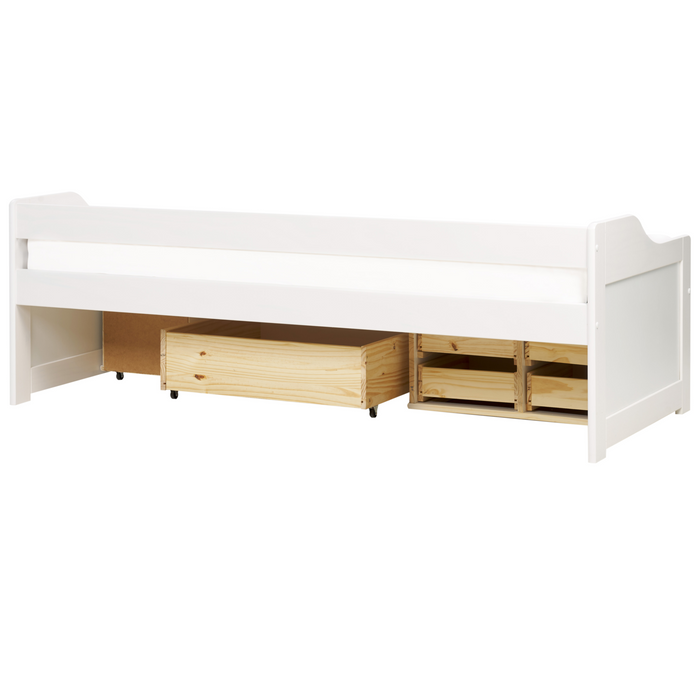 Beliani - ROYVILLE - Bed met opbergruimte - Wit - 90 x 200 cm - Hout