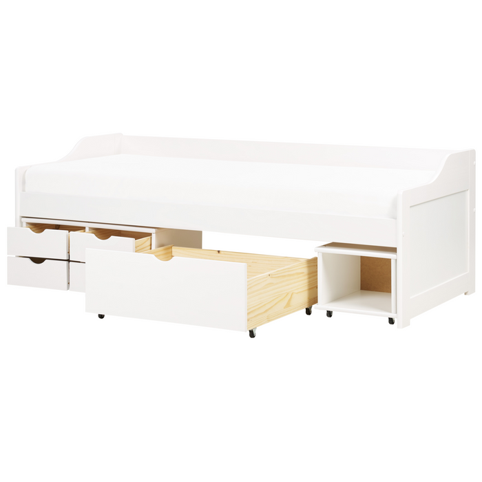 Beliani - ROYVILLE - Bed met opbergruimte - Wit - 90 x 200 cm - Hout