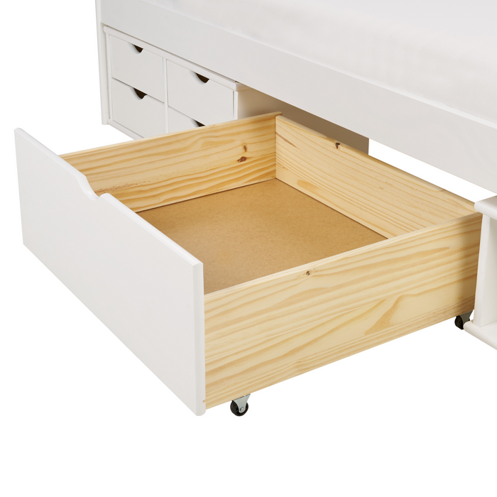 Beliani - ROYVILLE - Bed met opbergruimte - Wit - 90 x 200 cm - Hout