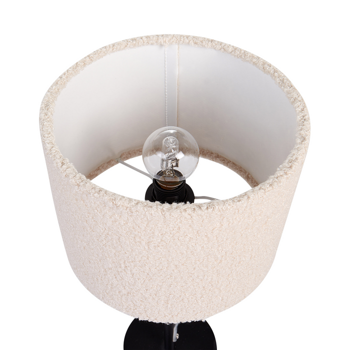 Beliani - VINAZCO - Tafellamp - Beige - Bouclé