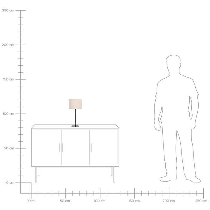 Beliani - VINAZCO - Tafellamp - Beige - Bouclé