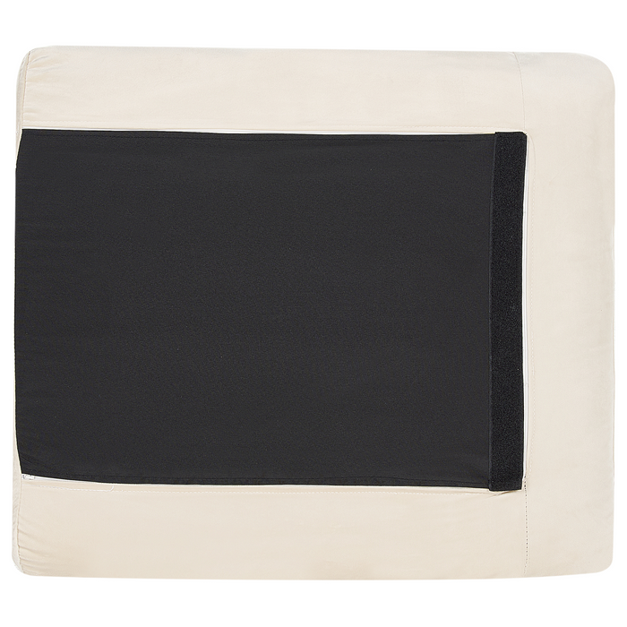 Beliani - VINTERBRO - Hoekbank - Lichtbeige - Rechtszijdig - Fluweel