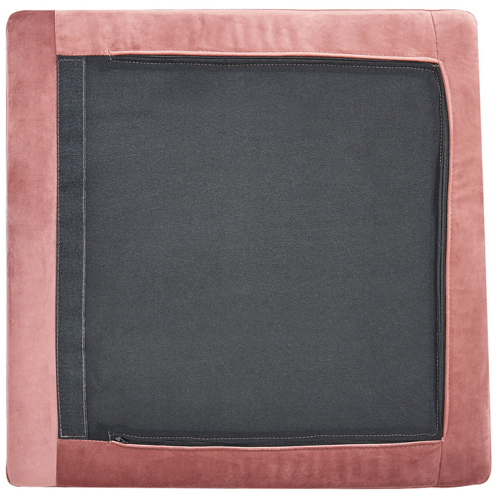 Beliani - EVJA - Hoekstuk - Roze - Fluweel